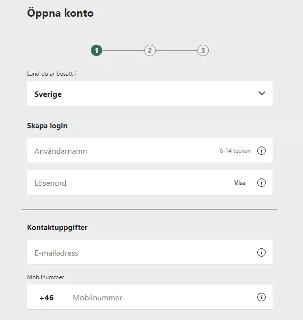 Registrera ditt spelkonto så här hos Bet365