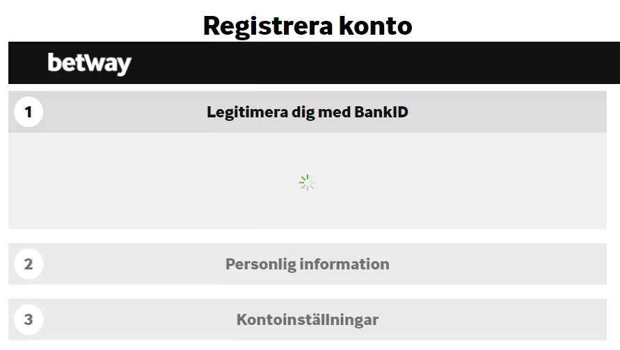 Registrera ditt spelkonto så här hos Betway