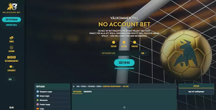 No Account Bet oddsbonus