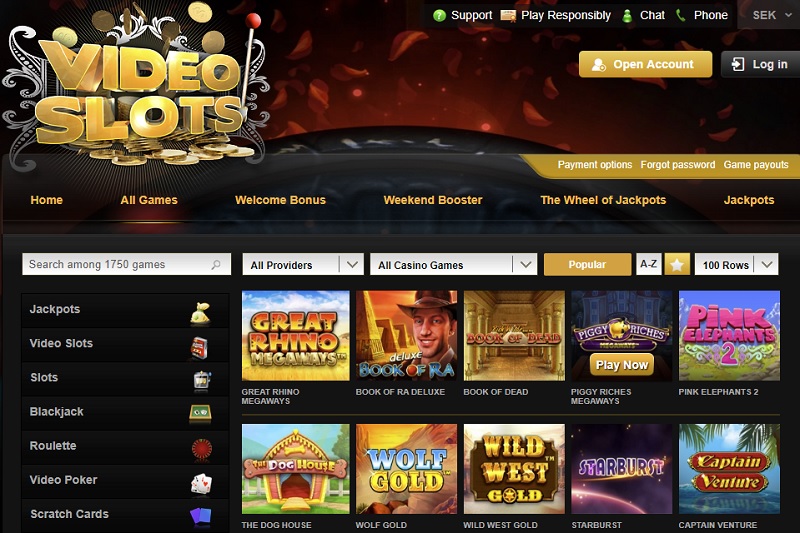 Videoslots casino bonus